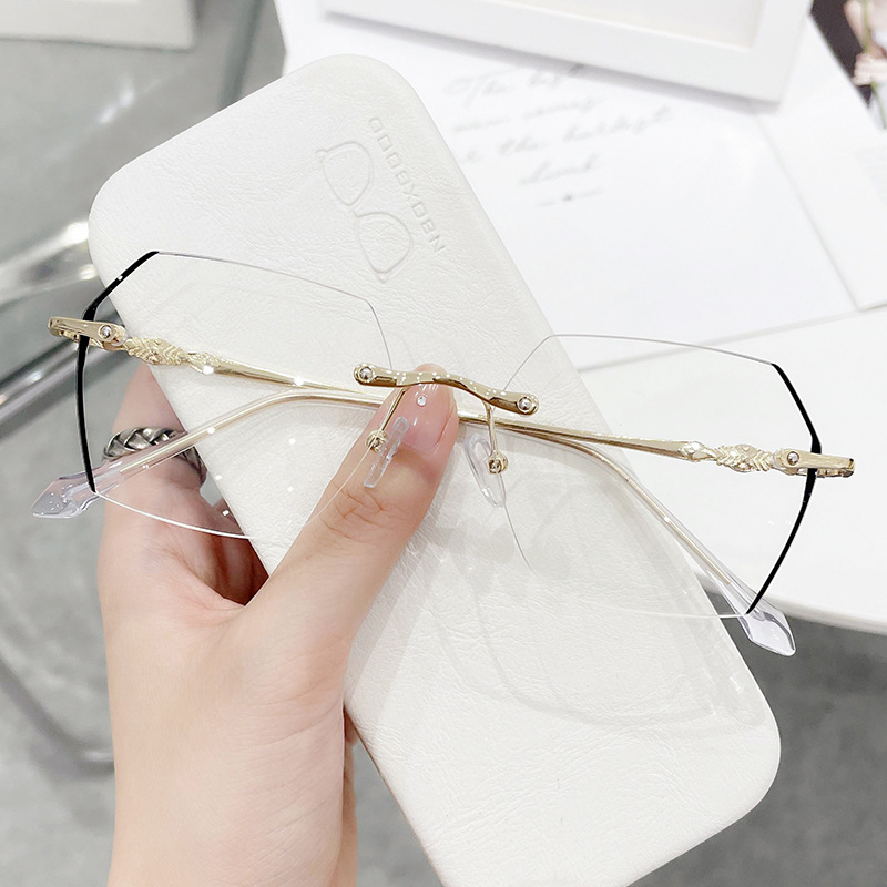 Rimless Myopia Glasses Women V - Gaming Glasses Blue recension och pris