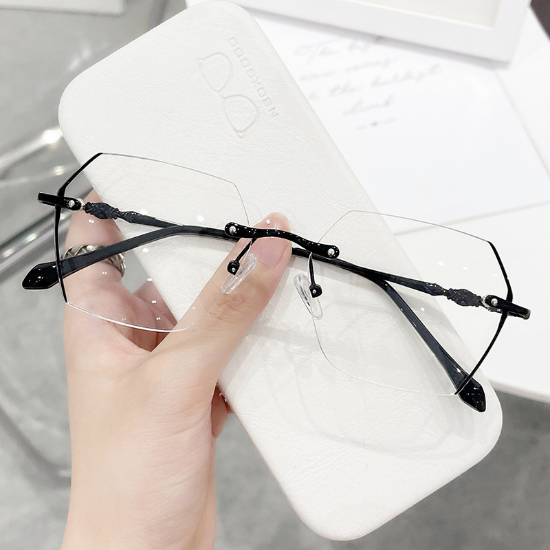 Rimless Myopia Glasses Women V - Gaming Glasses Blue recension och pris
