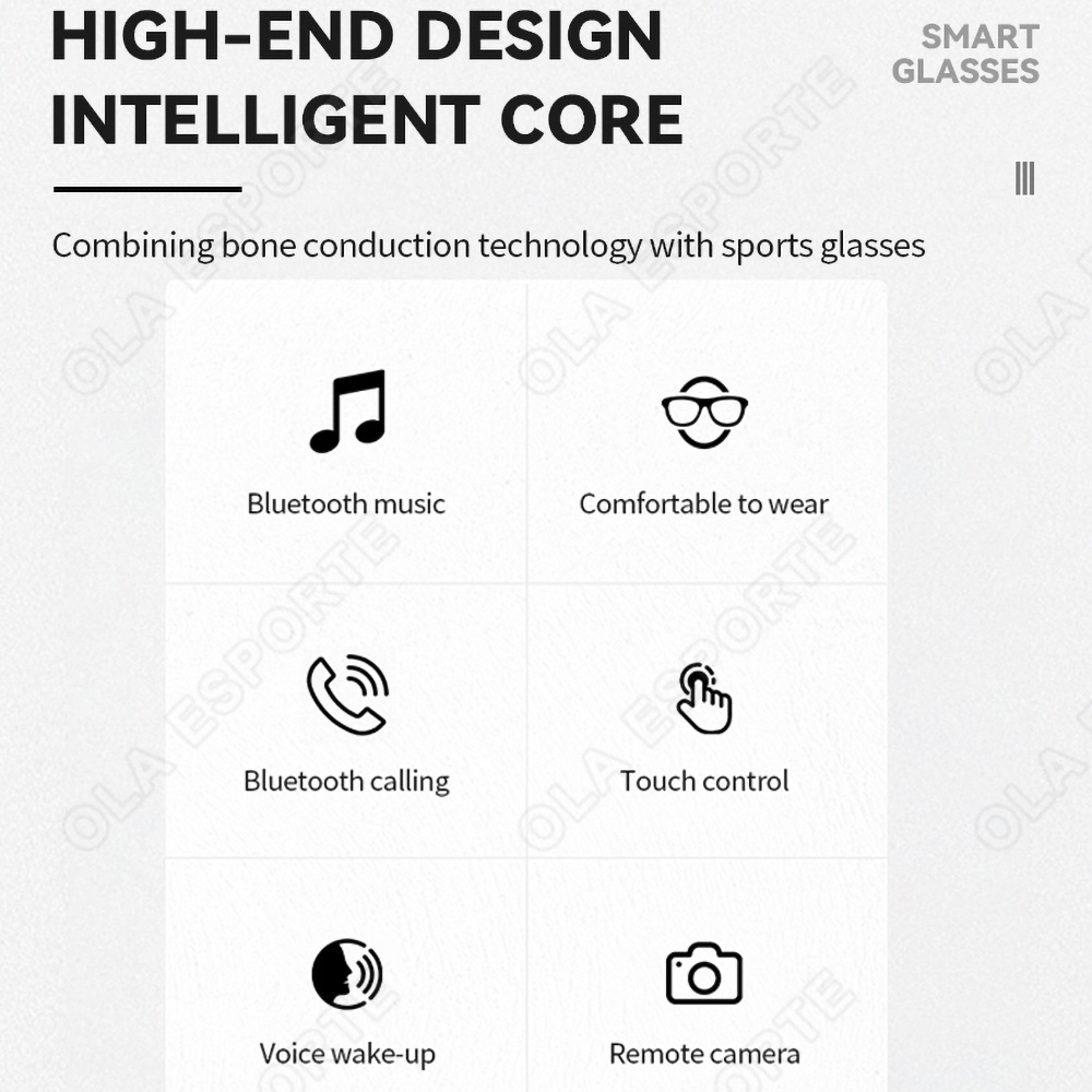NEW Smart Glasses V5.3 Bluetoo - Gaming Glasses Blue recension och pris