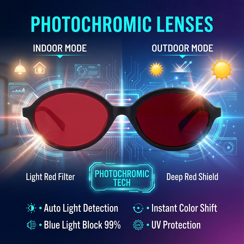 Anti Blue Light Red Lens Filte - Gaming Glasses Blue recension och pris