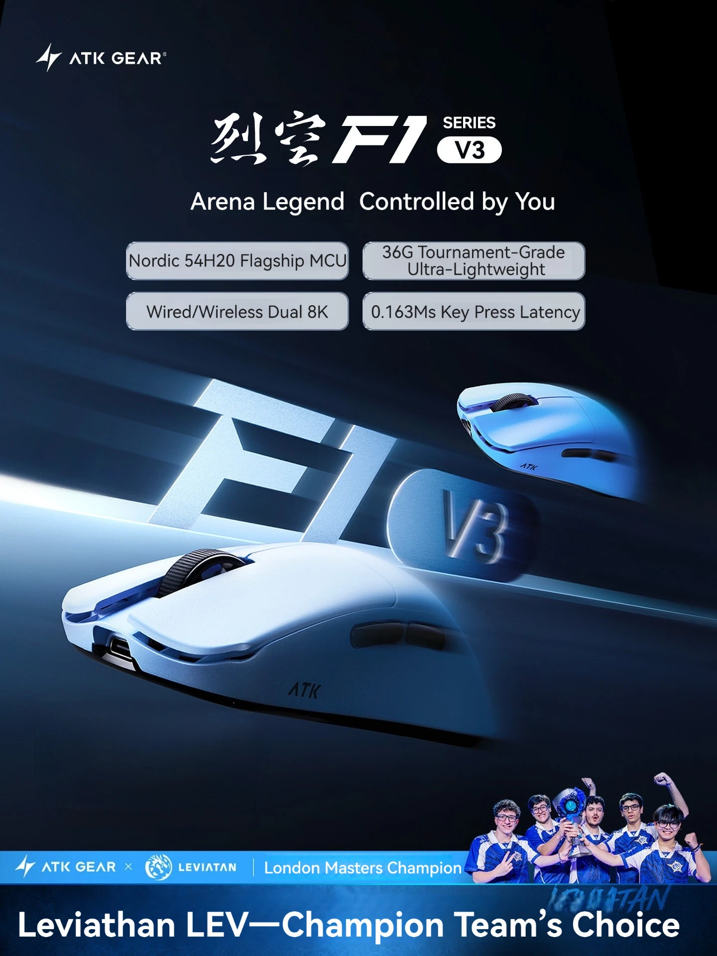 ATK F1 V3 Ultimate 8K Wireless - Esports Gaming Brands recension och pris