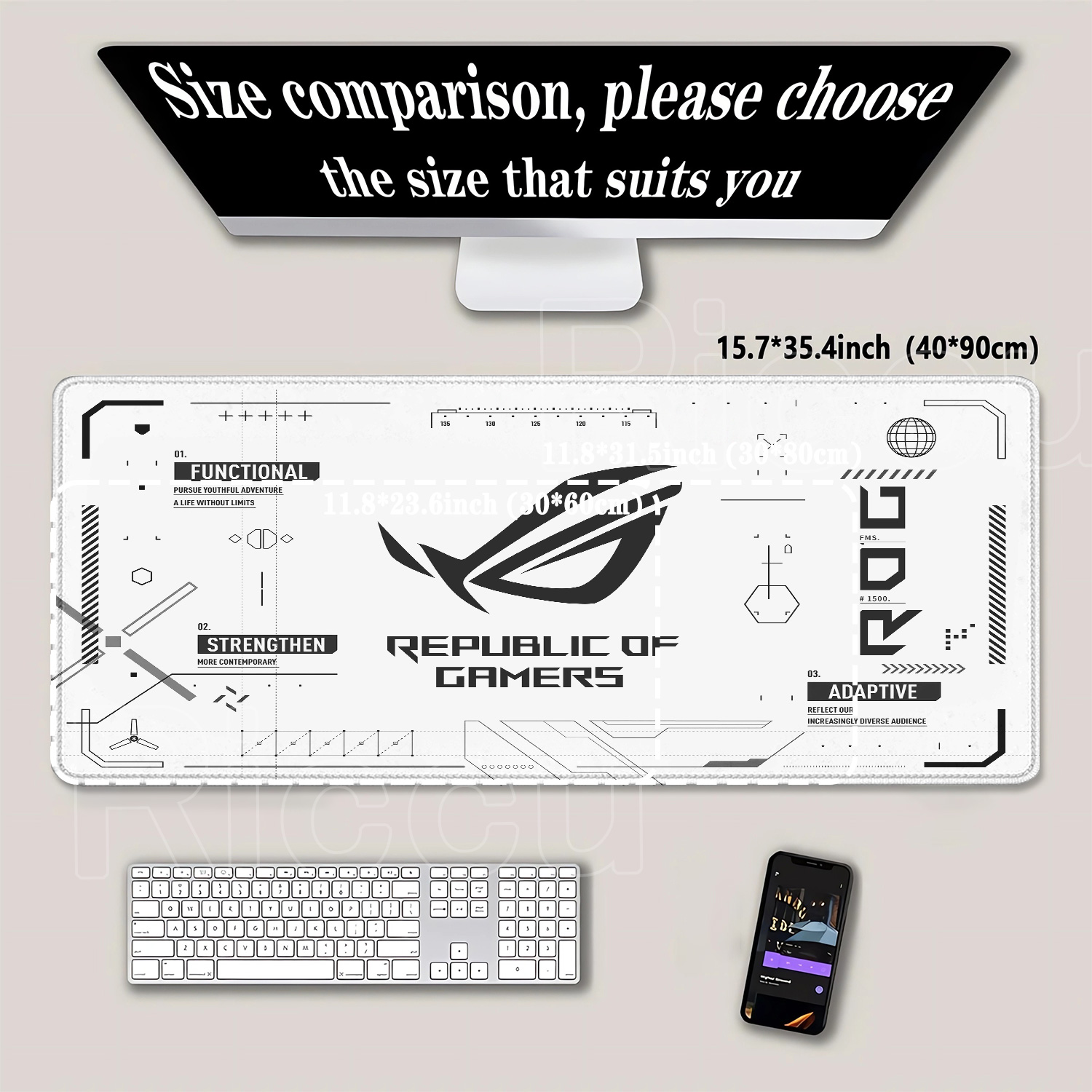 R-ROG Large Gaming Mouse Pad A - Esports Gaming Stocks recension och pris