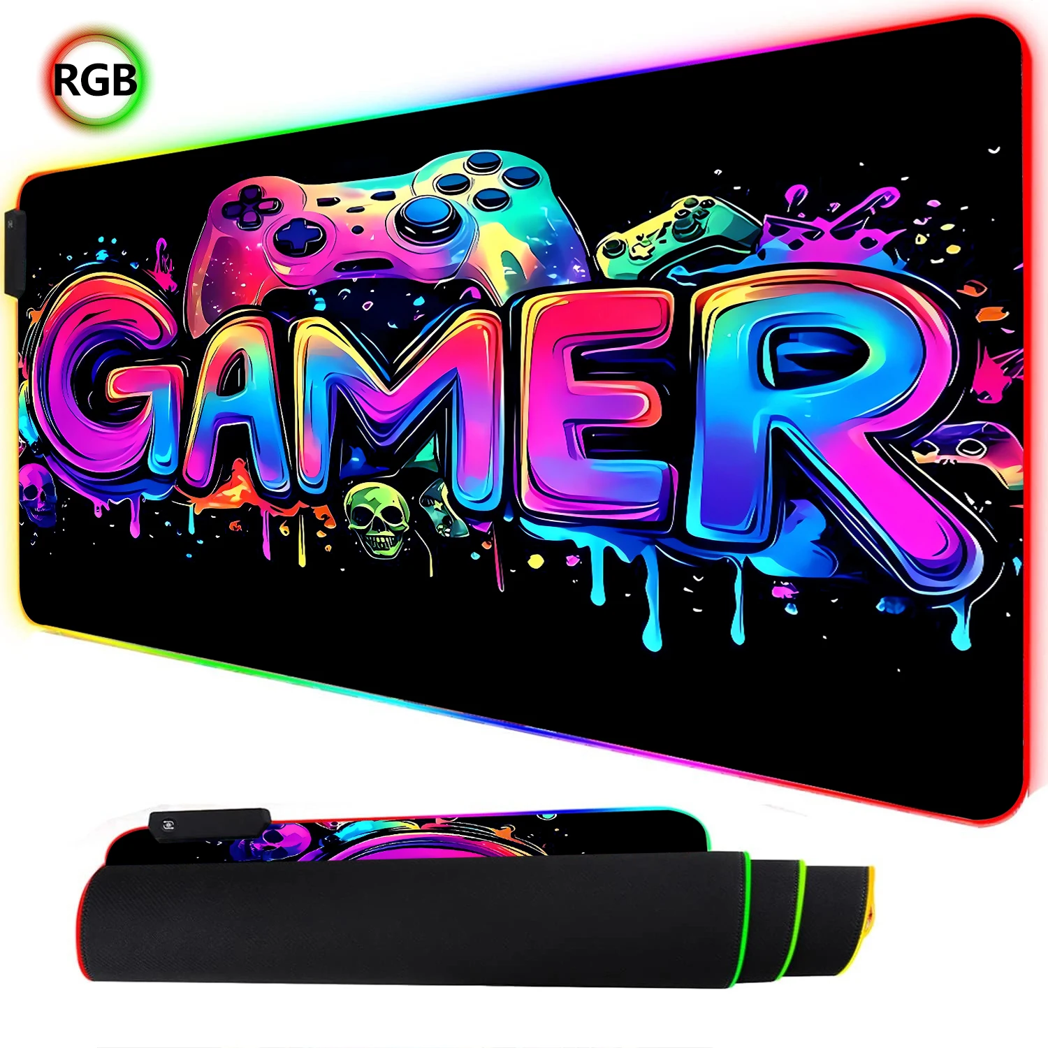 RGB Neon Gaming Controller Art - Esports Gaming Stocks recension och pris