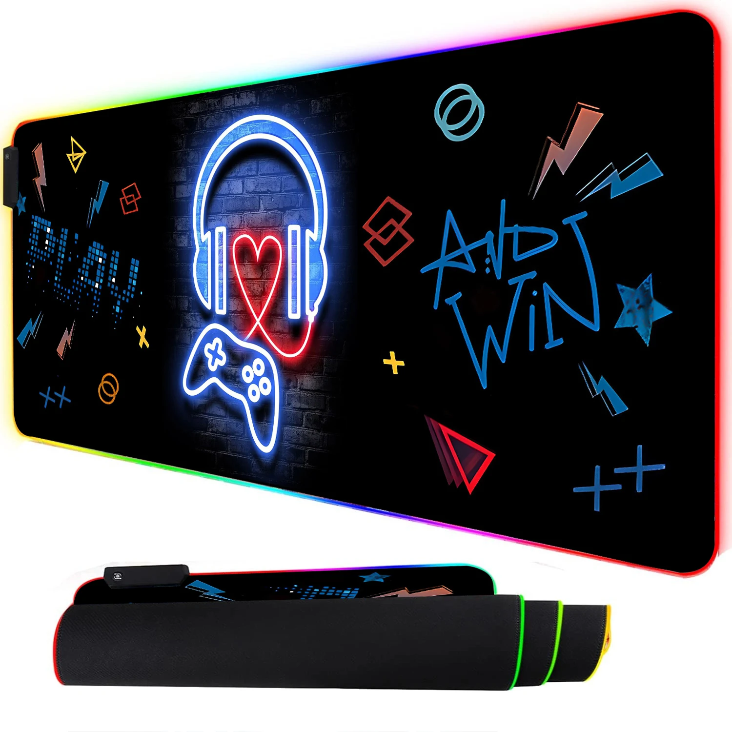 RGB Neon Gaming Controller Art - Esports Gaming Stocks recension och pris