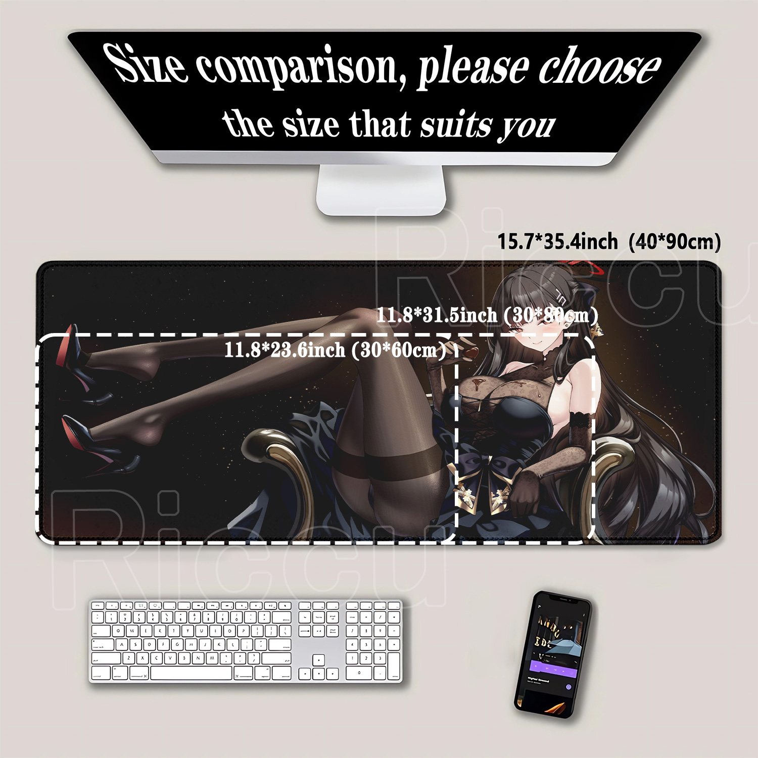 Anime girl Tsukatsuki Rio Blue - Esports Gaming Keyboard And Mouse recension och pris